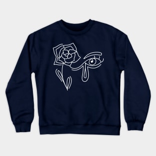 Eye Line Drawing Crewneck Sweatshirt